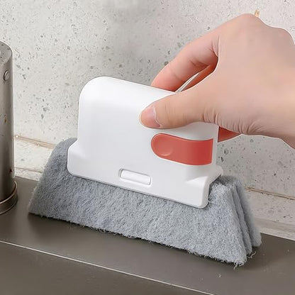 Magic Window Track Cleaner – Red – 2-in-1 Detachable Groove Cleaning Brush Tool for Windows, Sliding Doors & Tight Crevices - color: Red