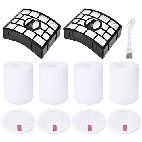 Leadaybetter 2 HEPA + 4 Foam & Felt Filters for Shark Rotator Powered Lift-Away XL Capacity NV755, UV795 Vacuum Cleaner, Compare to Part # XFF750 & XHF650 Replacement