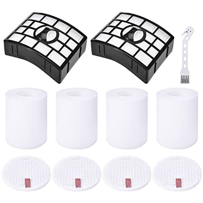 Leadaybetter 2 HEPA + 4 Foam & Felt Filters for Shark Rotator Powered Lift-Away XL Capacity NV755, UV795 Vacuum Cleaner, Compare to Part # XFF750 & XHF650 Replacement