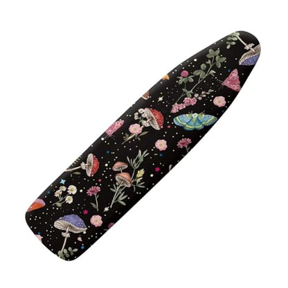Mushroom Leaves Homes Replacement Ironing Board Cover with Extra Thick Pad, Standard (Fits Large Boards 15 x 54 inch) Elasticated, Scorch Resistant, Durable - color: 0 Mushroom Leaves