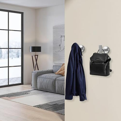 NearMoon Bath Towel Hooks- SUS 304 Stainless Steel Robe Hook Holder, Heavy Duty Coat Hook for Bathroom Livingroom Hotel Kitchen Garage, Wall Mounted (Brushed Nickel, 16 Pack) - color: Brushed Nickel, size: 16 Pack