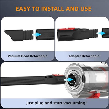 JEDELEOS Flexible Crevice Tool for Dyson V7 V8 V10 V11 V12 V15 V15s Gen 5 Vacuum Cleaner, 22 Inch Dryer Lint Attachment Kit for Corners and Gaps Cleaning - size: 22.8inch