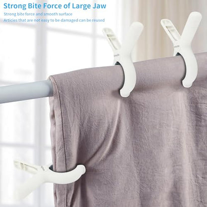 Large Beach Towel Clips for Beach Chairs, 8 Pack Non-Slip Pool Chair Clips - color: Blue+khaki, size: 10×8×1.8cm