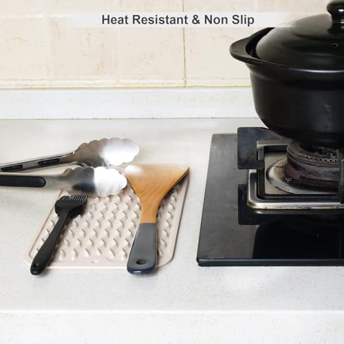 ZLR Small Silicone Drying Mat & Sink Caddy, 6"x12", Cassava White - color: Cassava White, size: 12" x 6"