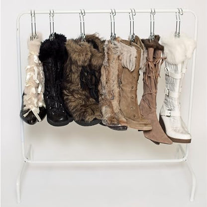 Boottique Boot Organizer: The Boot Rack- Hangs, Holds, Shapes, & Protects every size and style of Boots (Boot Rack with 6 Boot Hangers- Black Hangers) - color: Boot Rack with 6 Boot Hangers- Black Hangers