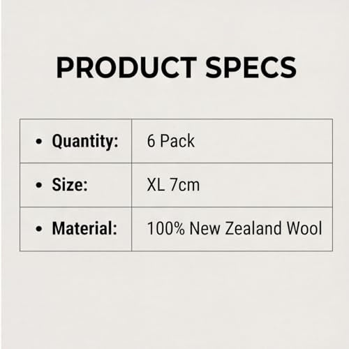 Premium XL Wool Dryer Balls 6 Pack - 100% Organic New Zealand Wool - Reusable Natural Fabric Softener - Reduces Wrinkles & Shortens Drying Time - XL Jumbo Size Set of 6