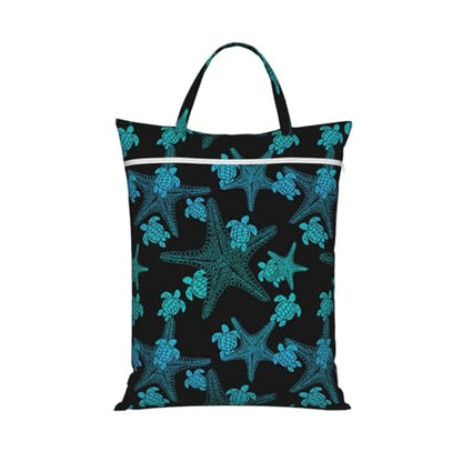 Sea Turtle Ocean Summer Travel Laundry Bags Cloth Diaper Wet Bags Handle Washable Dirty Clothes Bags Wet Dry Bag Suitcase Gym Swimming Pool College Dorm Wet Bag - color: 1 PC16, size: One Size