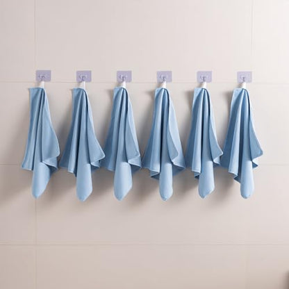 Microfiber Glass Cleaning Cloth 8 Pack, 16 Inch x 12 Inch, Lint Free Quickly Clean Window, Glasses, Windshields, Mirrors, and Stainless Steel, Blue - color: Blue1