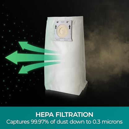 Kenmore IB600 HEPA Replacement Intuition Upright Vacuum Cleaner Bags for BU4022, BU4020, BU4018, BU4050, White