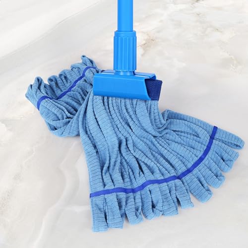 Large Microfiber Tube Mop Heads,Heavy Duty Mop Head,Highly Absorbent,Commercial Mop Head Replacement,Wet Mop Heads Replacement,for Hardwood, Tile, Laminate Floors (Blue 6) - color: Blue 6