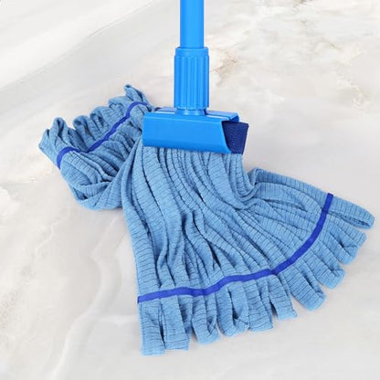 Large Microfiber Tube Mop Heads,Heavy Duty Mop Head,Highly Absorbent,Commercial Mop Head Replacement,Wet Mop Heads Replacement,for Hardwood, Tile, Laminate Floors (Blue 6) - color: Blue 6
