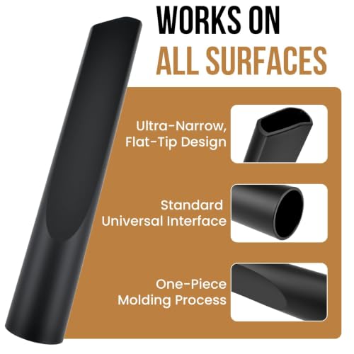 3Pcs Flexible Vacuum Crevice Tool Kit, 25" Crevice Nozzle