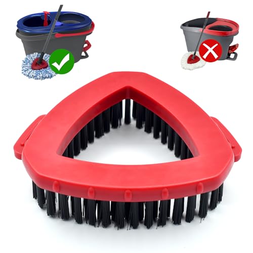 Scrub Brush Mop Head Replacement for O Cedar RinseClean 2 Tank System Spin Mop Head Base,Scrubber Mop Brush Head for Ocedar Mop Scrub Brush Head Hard Bristle Scrub Brush Floor Cleaning, Not for 1 Tank - size: O-cedar 2 Tank RinseClean Spin Mop Scrub Brush