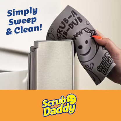 Scrub Daddy Damp Duster Sponge & Towel Bundle - 4 Dusting Sponges & 4 Damp Duster Towels - Swipe & Polish Blinds, Baseboards, Furniture & More (8 Piece Bundle)