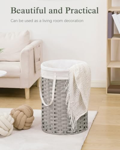 SETVSON Laundry Hamper Laundry Basket Round 19.0 Gal, Gray (No Lid) - color: Gray, size: 19.0 Gal - 72L