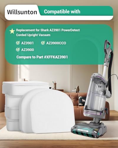 5 Pack AZ3901 Filters for Shark PowerDetect Corded Upright Vacuum UV3900