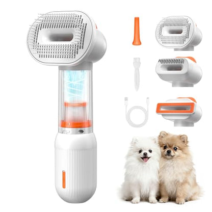 Vacuum Dog Brush for Shedding, Mess-Free Grooming