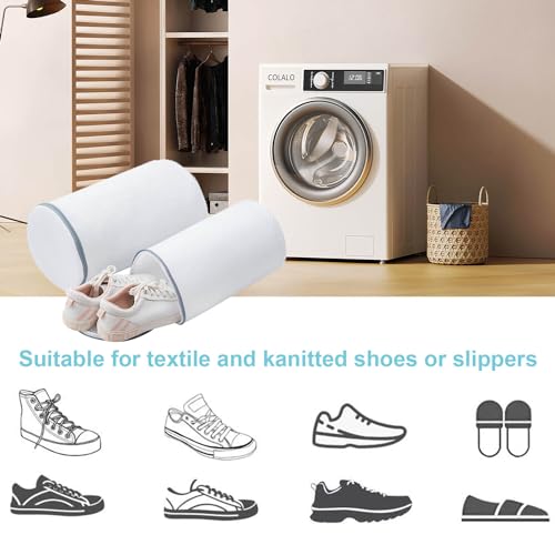 Big Shoes Wash Bags,Sneaker Mesh Washing Bag,Shoe Cleaning Laundry Bag,Gray Zipper,125 Honeycomb Fabric,Large Size,Pack of 4 for Gym Shoes,Sneaker,Slipper(4Shoe Bags 15x7x7in) - size: 4pcs-ShoeBags