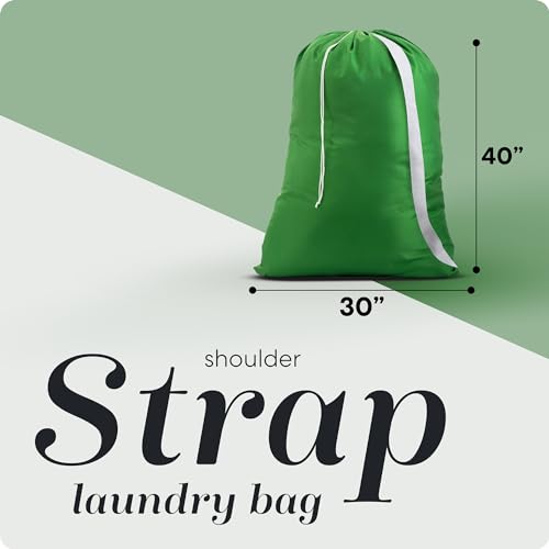 Handy Laundry Extra Large Heavy Duty Laundry Bag, Shoulder Strap, 30x40 in - color: Green, size: 1-Pack