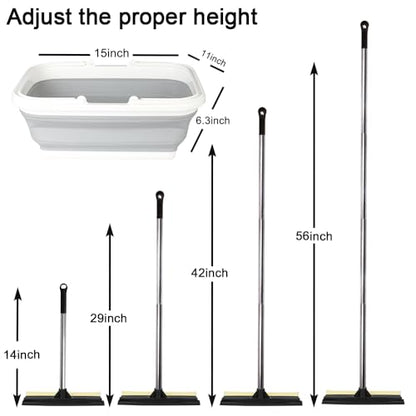 Window Cleaning Kit with 10L Collapsible Bucket - color: Gray