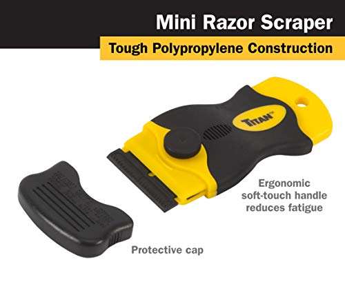 Titan Tools 17014 4-Inch Mini Razor Scraper with (20) Non-Marring Plastic Blades - style: Mini w Plastic Blades