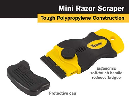 Titan Tools 17014 4-Inch Mini Razor Scraper with (20) Non-Marring Plastic Blades - style: Mini w Plastic Blades