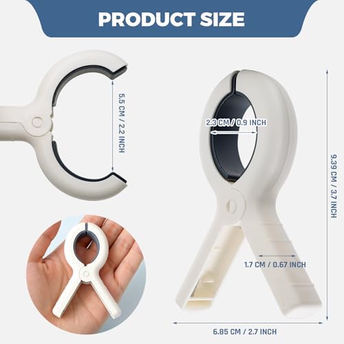 10 Pack Large Beach Towel Clips - 3.7 Inch Portable Chair Clamp for Summer - size: Large 3.7In×10Pcs