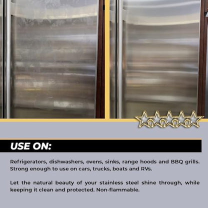 Flitz Stainless Steel & Chrome Clean - 16oz Bottle, USA-Made Stainless Steel Cleaner Spray for Appliances - Grill, Fridge, Sink Stain Remover - Also Works on Aluminum Surfaces (6 Pack) - size: 16 Fl Oz (Pack of 6)