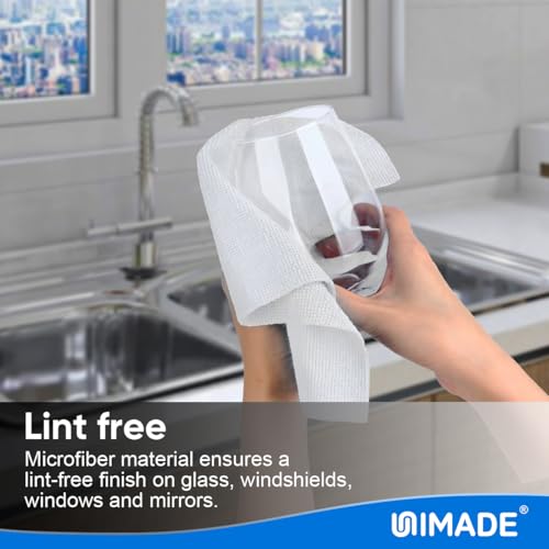 UNIMADE Microfiber Cleaning Cloth, 10 Pack Reusable Microfiber Towels - color: White, size: 10PK
