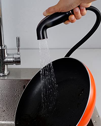 Universal Sink Spray Attachment with Braided Hose Set, Oil Rubbed Bronze - color: Oil Rubbed Bronze, style: braided hose/single spray mode