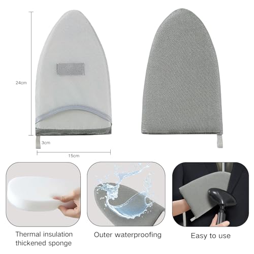 Adjustable Garment Steamer Rack & Ironing Glove, Grey