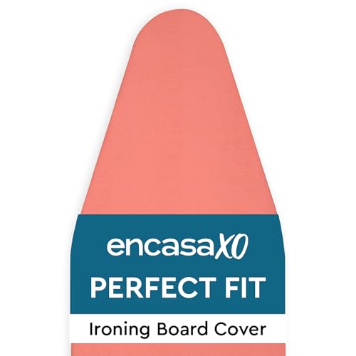 Encasa XO Ironing Board Cover and Pad 42"x14" Medium, Scorch Resistant - color: Coral, size: Medium (42"x14")
