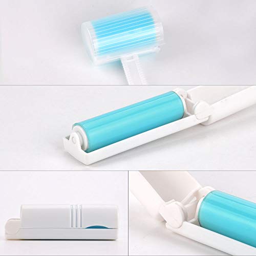 NUOBUT Reusable Sticky Lint Roller 5 Pack, 2 Large & 3 Mini - size: 2M-3S