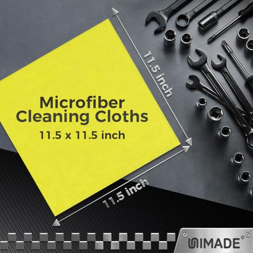 UNIMADE Microfiber Cleaning Cloth, 400PK Commercial Grade Work Rags - color: Multicolor, size: 400PK