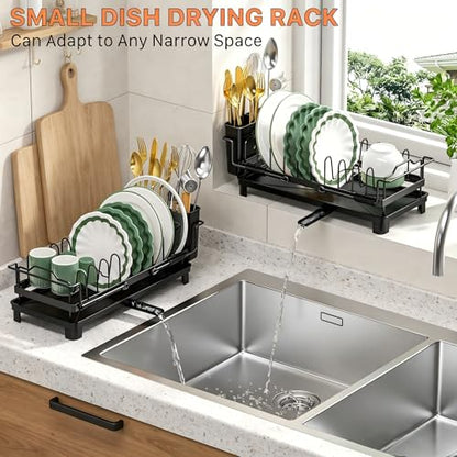 masadi Small Dish Drying Rack, Compact Dish Drainer for Kitchen Counter - size: Counter (Small)