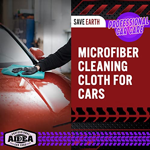 AIDEA Microfiber Cleaning Cloth-50PK, Microfiber Towels for Cars, 12"×12" - color: Yellow Blue Green, size: 50PK