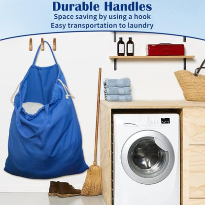 Thick Laundry Bag 33"Wx 35"H,Extra Large Heavy Duty Hamper Liner, XL Blue - color: Blue,1pc XL, size: XL 33"W x 35"H┃1 Pack