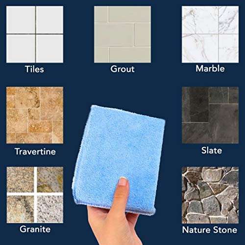 Professional Microfiber Sealer Applicator Pad – The Perfect Tool to Apply Sealer to All Natural Stone and Tile Like Marble, Granite, Concrete & Slate (Blue) - color: Blue, size: 6 Pads