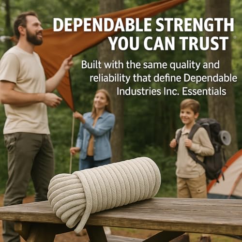 100 Ft Heavy Duty Braided Cotton Rope Clothesline Approximately #6 1/4" 6 mm Multi Purpose Home Boat Camping (Pack of 2) - size: Size #6 (Pack of 2)