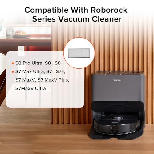 Roborock Washable Filter for Roborock S8 Pro Ultra / S8+ / S8 / S7 Max Ultra / S7 / S7+ / S7 MaxV / S7 MaxV Plus / S7MaxV Ultra Robot Vacuum Cleaners (2Pcs White) - size: Filter-A
