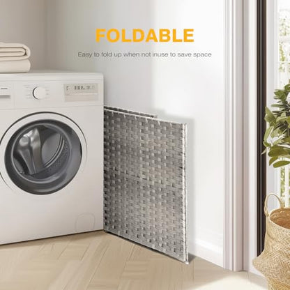 NEWBULIG 90L Large Laundry Hamper with Lid, Collapsible Dirty Clothes Basket Bag, Freestanding Fabric Bin for Bedroom, Bathroom, Closet and Dorm Room Organization Grey - color: Grey