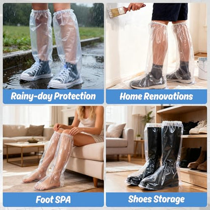 RAINFLOW 6PCS Waterproof Foot Cover for Shower - Cast Covers for Shower Leg - size: Foot Cover
