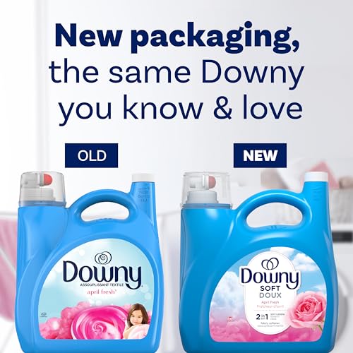 Downy Liquid Fabric Softener,April Fresh 2-in-1 Fresh & Soft,140 Fl Oz,190 Loads,Fabric Conditioner For Freshness And Softness,(Pack of 2) - size: 140 Fl Oz (Pack of 2)
