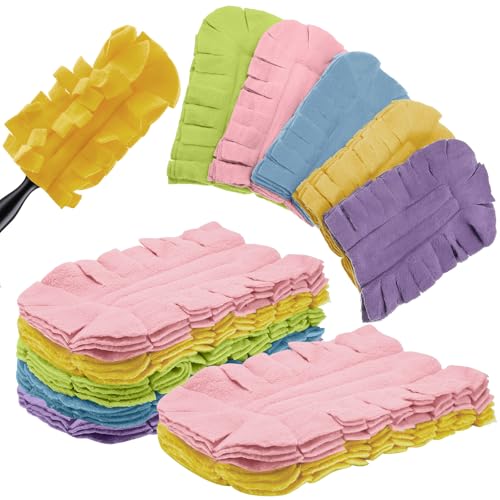 12 Pcs Reusable Duster Refills Washable Pads, Rainbow Colors - color: Vivid Color