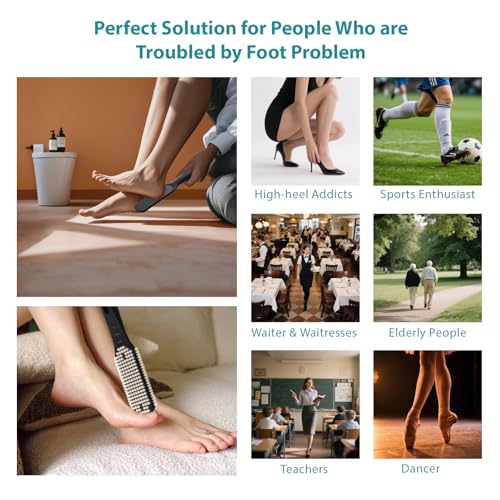 Foot File Pedicure Tool Callus Remover, Durable Foot Scrubber Dead Skin Remover, Professional Toe Cleaning Brush - color: 10.63'' Black