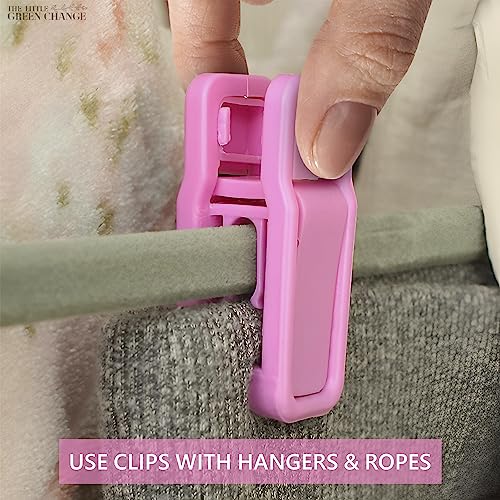 Hanger Clips for Pants, 40 Pcs, Plastic (Pink), for Dry and Wet Clothes - size: 40 Pack