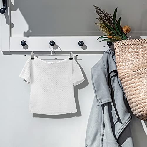 GUANJUNE Pants & Skirt Hangers with Adjustable Non-Slip Clips, Space Saving Metal Hangers for Coat, Garment, Jeans & Kids Adults (20 Pack) - size: 20 Pack