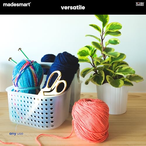 madesmart Large Shower Tote with Soft Grip Handle, Blue - color: Blue, size: Large