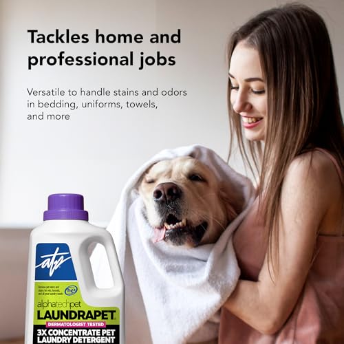 ATP LaundraPet 3X Enzyme Laundry Detergent for Pet Stains, 1/2 Gallon