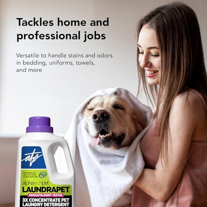 ATP LaundraPet 3X Enzyme Laundry Detergent for Pet Stains, 1/2 Gallon